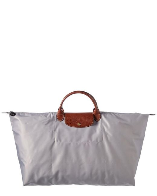 Longchamp Gray Le Pliage Extra Large Nylon Travel Bag