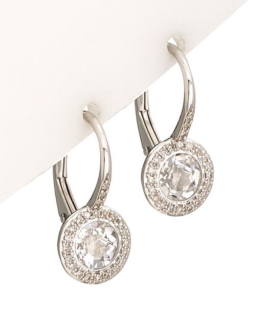 Diana M Multicolor 14k 1.53 Ct. Tw. Diamond & Topaz Earrings