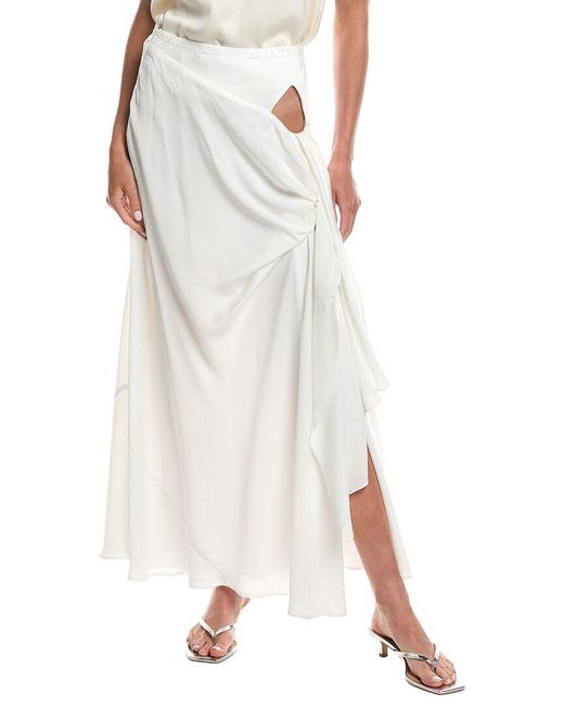 Bardot White Solene Cutout Maxi Skirt