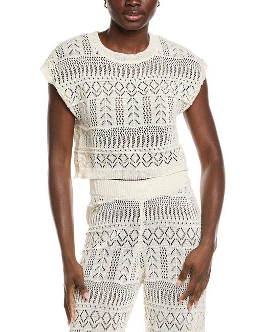 Elan White Crop Top