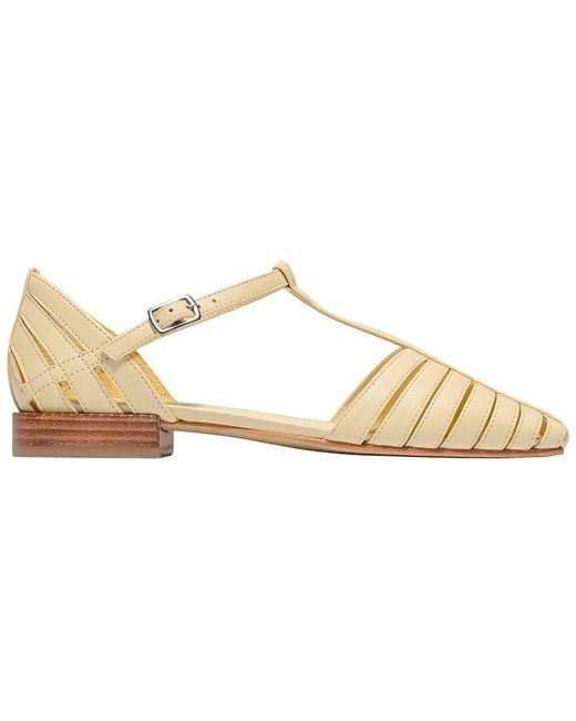 Bernardo Metallic Brighton Leather Fisherman T-Strap Sandal