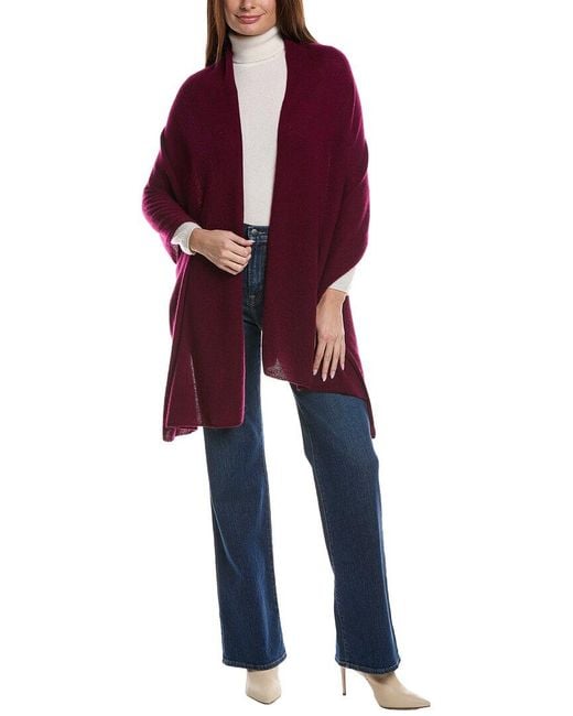 Phenix Red Solid Jersey Cashmere Wrap