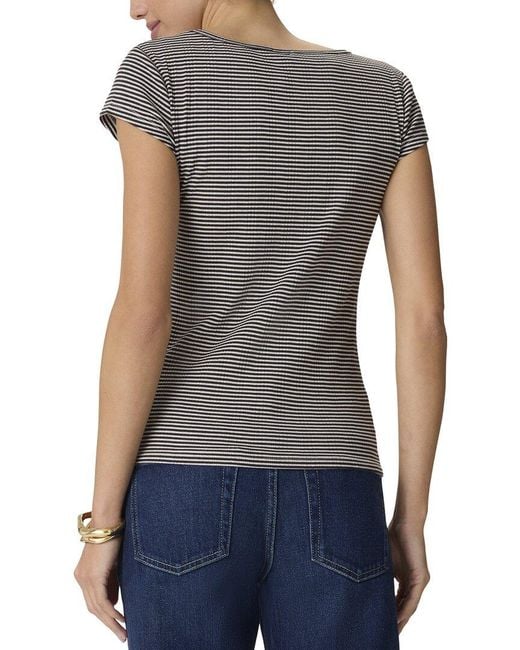 Splendid Gray Fitted Scoop T-Shirt
