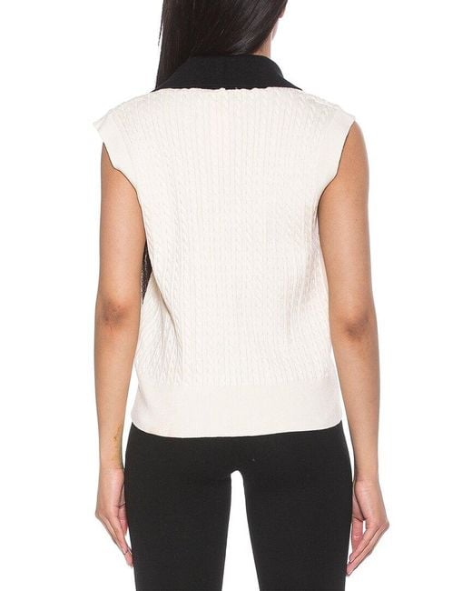 Alexia Admor White Michelle Vest Top