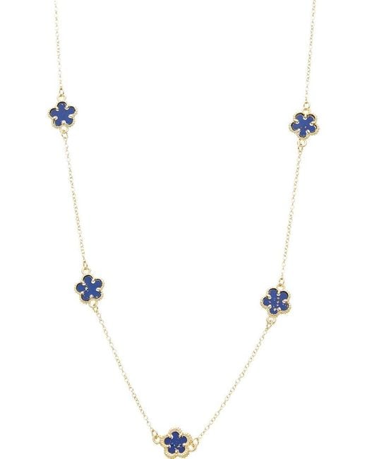Juvell White 18K Plated Clover Necklace