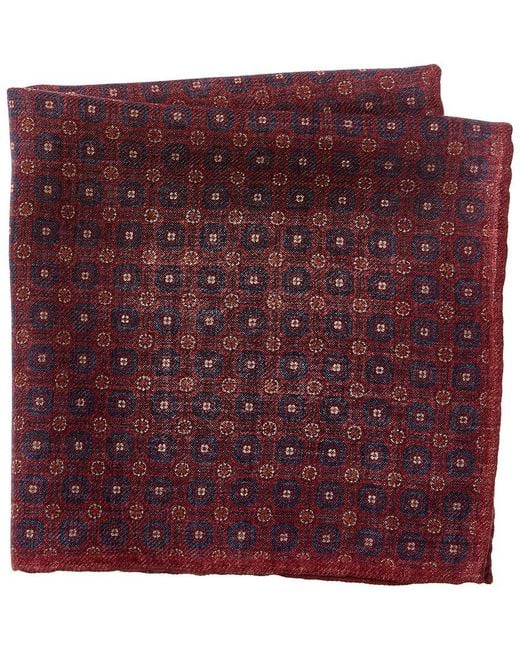 Brunello Cucinelli Purple Wool Pocket Square for men