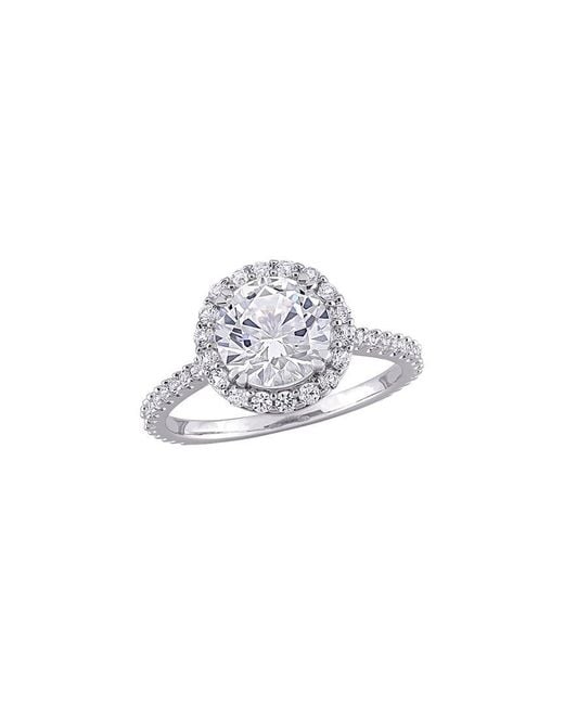 Rina Limor White 3.04 Ct. Tw. Lab-Grown Created Sapphire Halo Ring