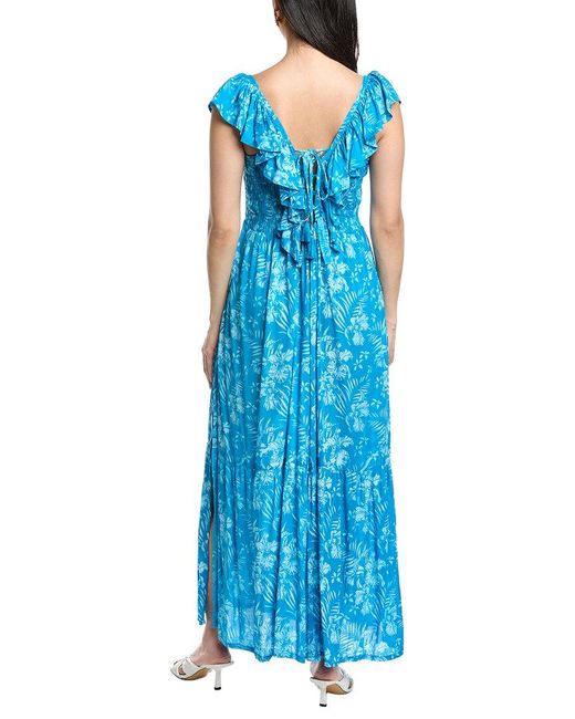 Tiare Hawaii Blue Noah Maxi Dress