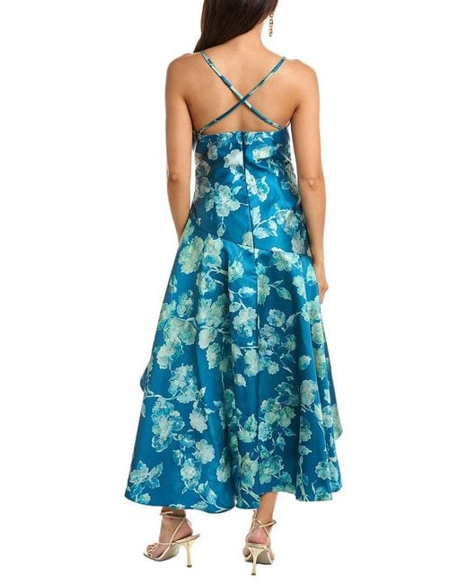 Rene Ruiz Blue Printed Knit Gown