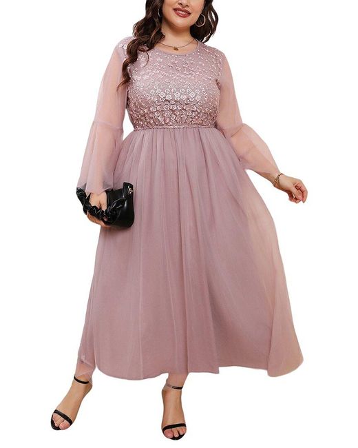 Nino Balcutti Pink Plus Maxi Dress