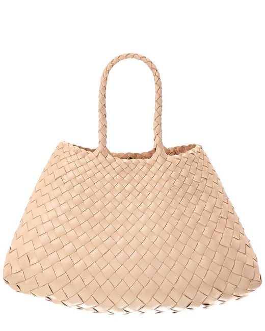 Dragon Diffusion Natural Santa Croce Small Leather Tote