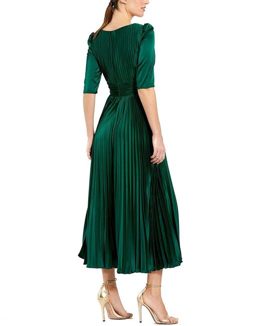 Mac Duggal Green Midi Dress