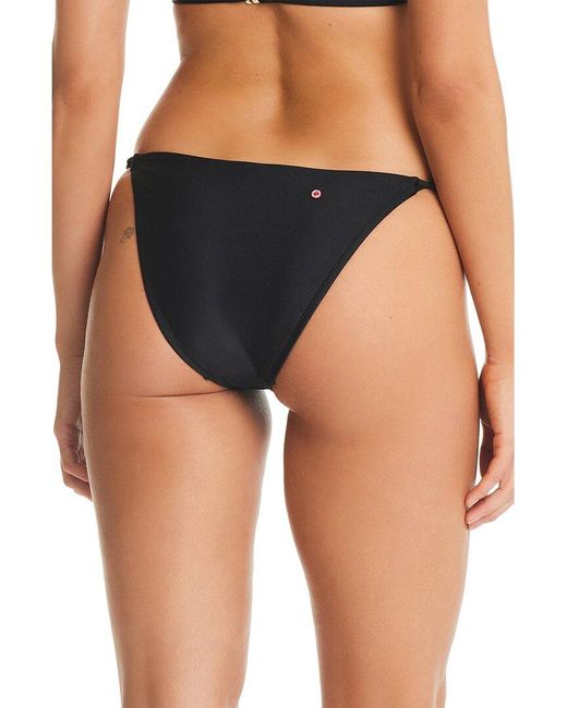 Red Carter Black Shine Solids Cheeky Fit Swim Bottoms
