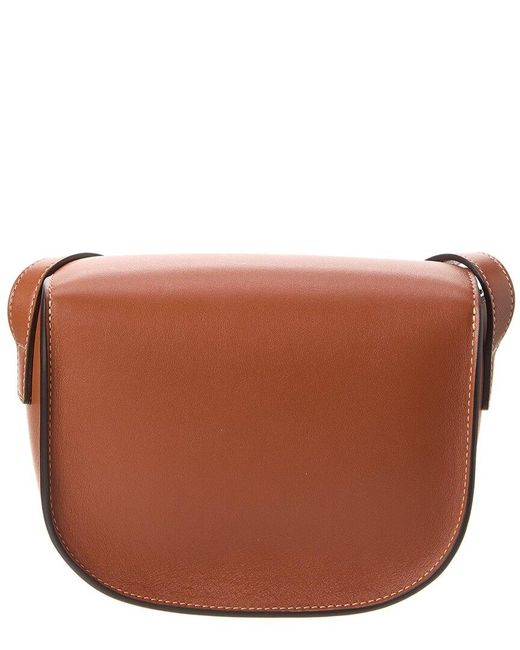 Celine Folco Cuir Triomphe Leather Shoulder Bag in Brown Lyst