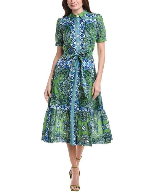 Jude Connally Green Marina Shirtdress