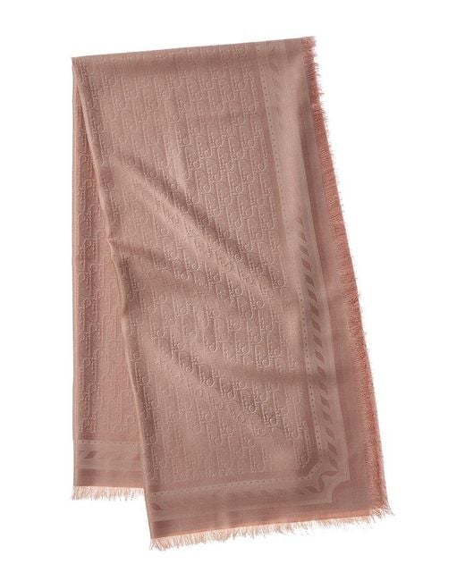 Dior Pink Oblique Silk Shawl