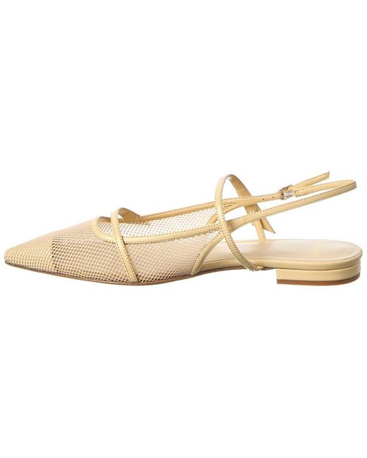 Alexandre Birman Metallic Tita Mesh Leather Flat
