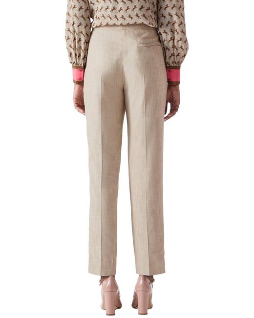 L.K.Bennett Natural Amelia Slim Trouser