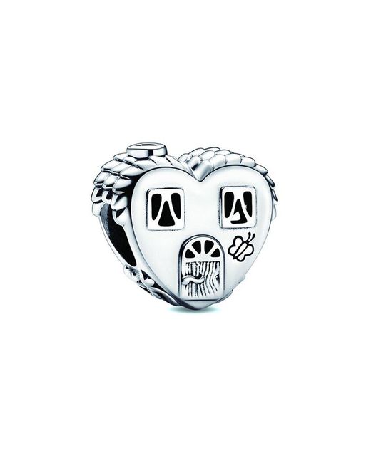 Pandora White Moments Silver Heart House Happy Place Charm