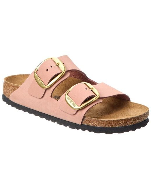 Birkenstock Pink Arizona Big Buckle Narrow Leather Sandal