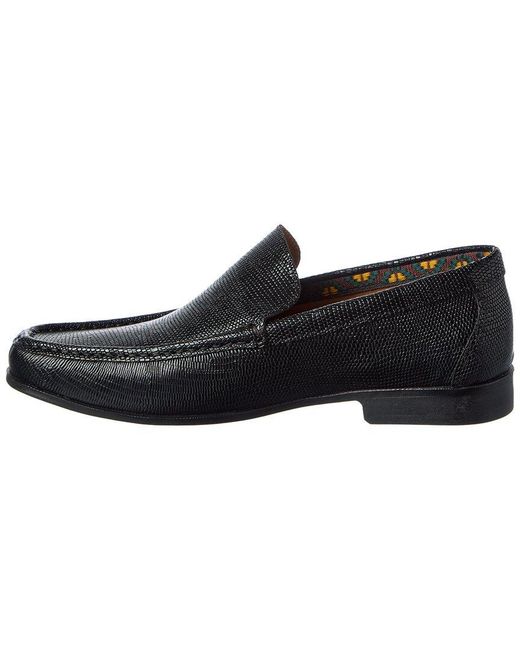 Donald J Pliner Black Reuben82 Leather Slip-On for men