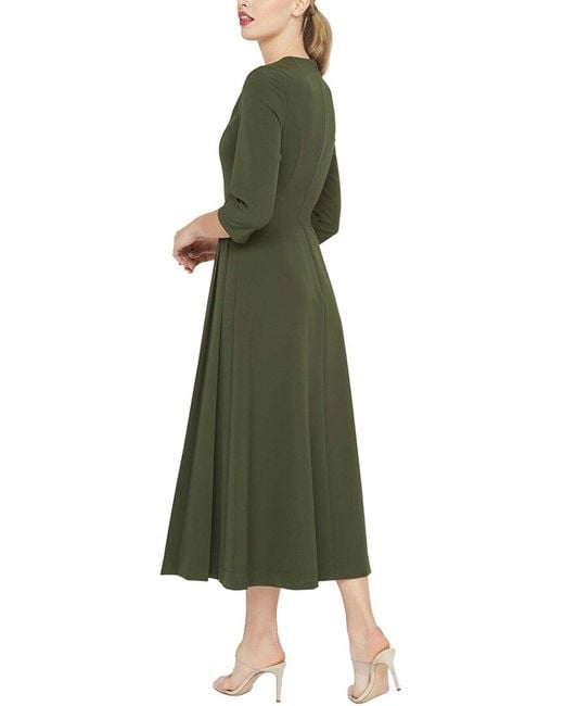 Kay Unger Green Enola Tea Length Dress