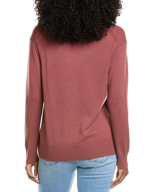 Vince Red Boxy Wool & Cashmere-Blend Sweater