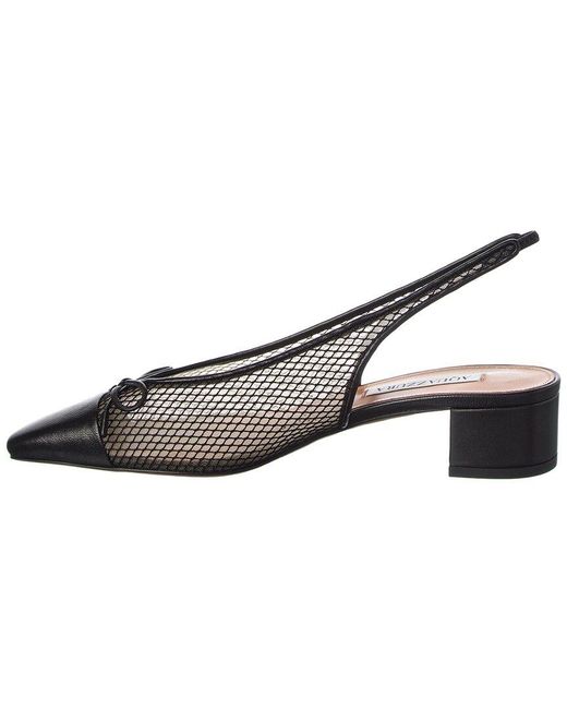 Aquazzura Metallic Margot Mesh & Leather Slingback Sandal