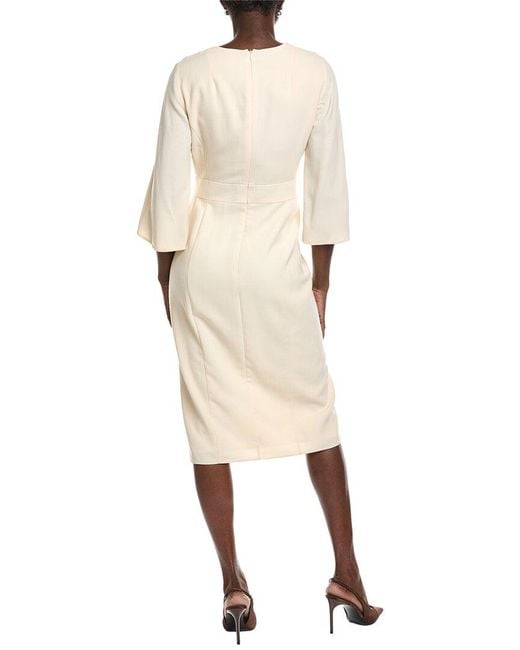 Akris Natural Wool Midi Dress