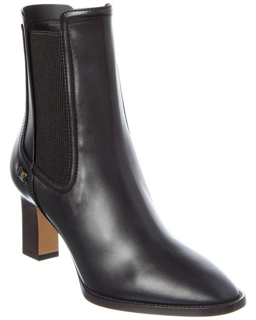 Ferragamo Black Toren Leather Bootie