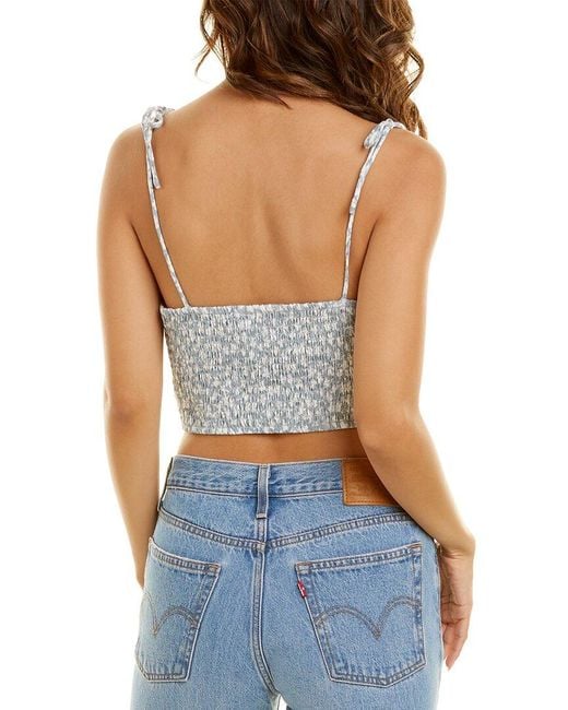 7021 Blue Cropped Top