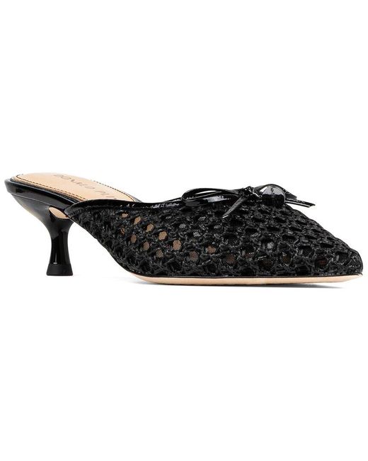 Donald J Pliner Black Soel Raffia Dress Mule