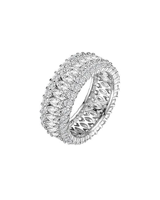 Genevive Jewelry White Silver Ring