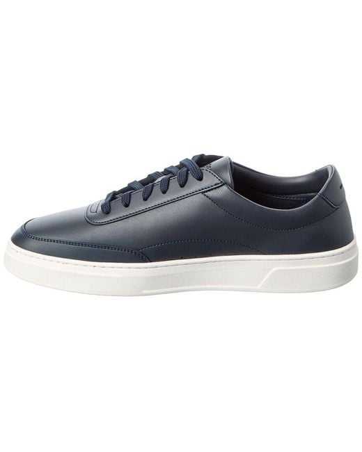 Boss Blue Kieran Leather Sneaker for men