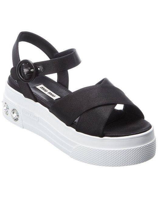 Miu Miu Black Platform Sandal