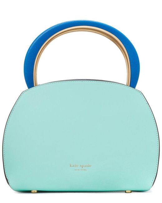 Kate Spade Blue Expo Colorblocked Smooth Leather Top Handle Satchel