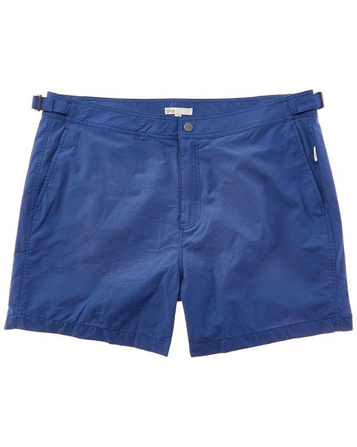 Onia Blue Calder Buckle Swim Trunk for men