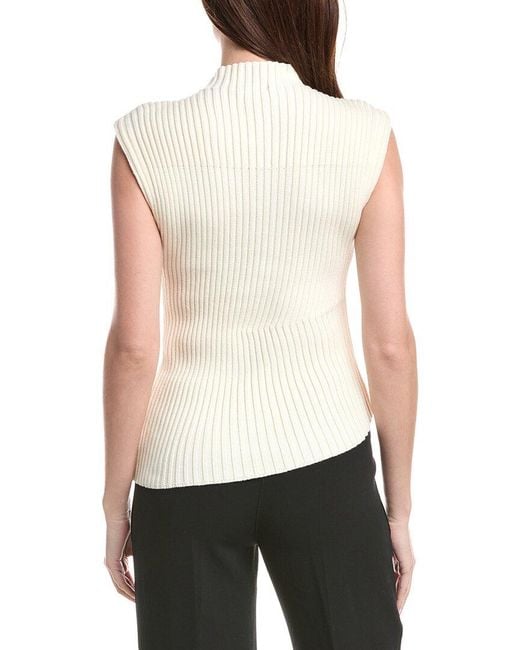 Kenneth Cole White Mock Neck Sweater