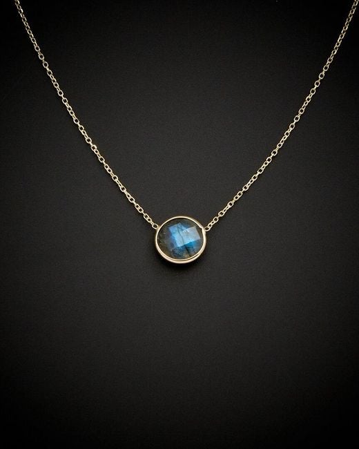 Italian Gold Black 14k Pendant Necklace