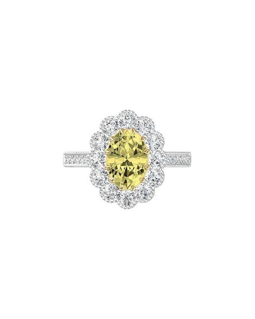Lab Grown Diamonds White 14K 3.00 Ct. Tw. Lab-Grown Diamond Halo Engagement Ring