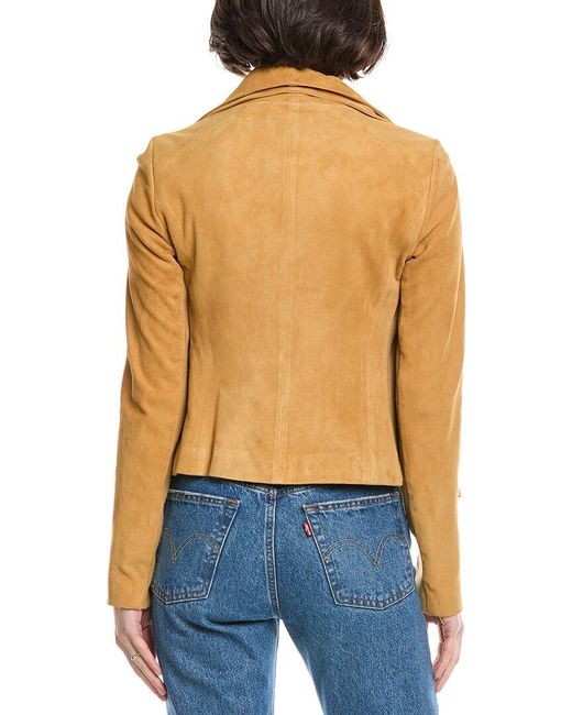 Vince Blue Suede Scuba Jacket
