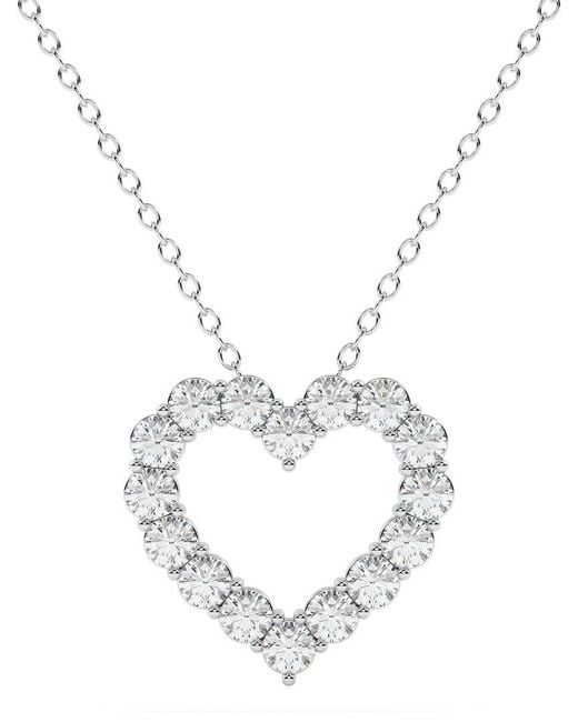 Lab Grown Diamonds Metallic 14K 3.00 Ct. Tw. Lab-Grown Diamond Necklace