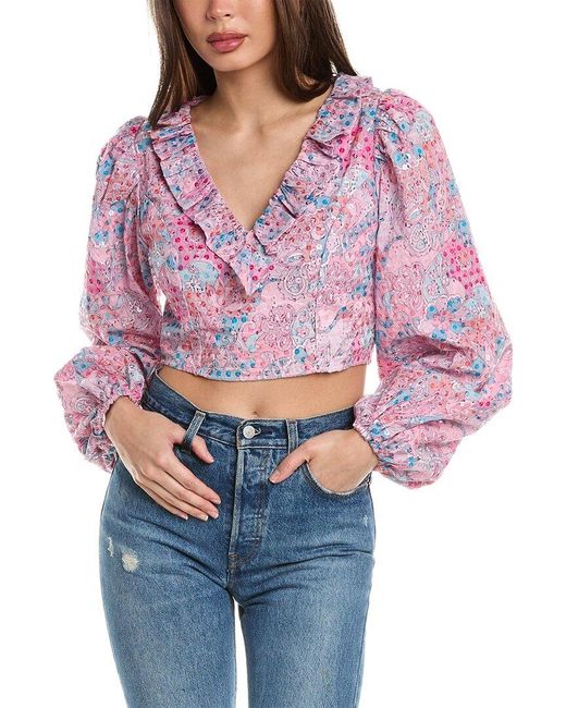 Ramy Brook Red Penelope Top