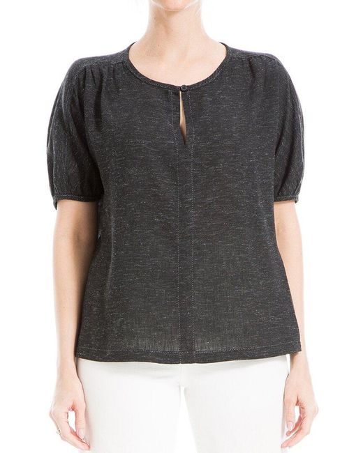 Max Studio Black V-Neck Top