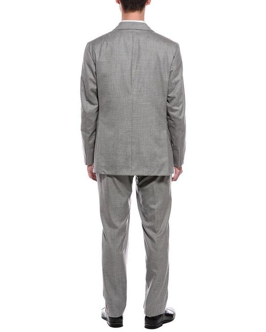 Isaia Gray 2Pc Marechiaro Wool Suit for men