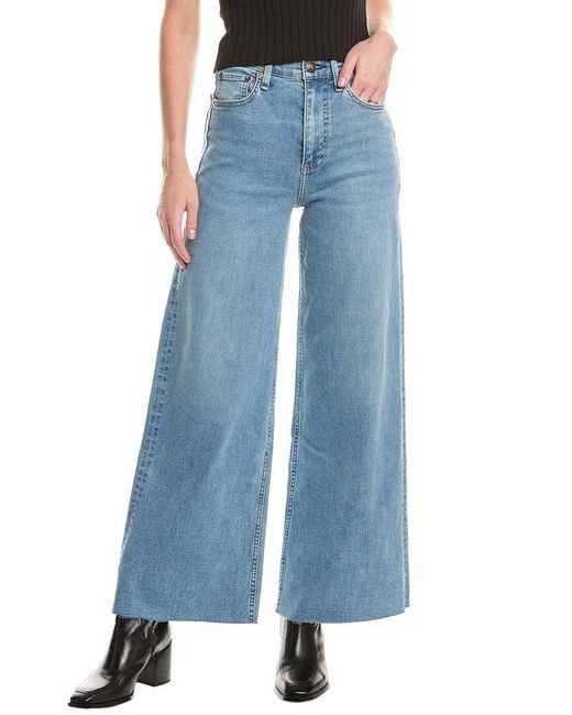Rag & Bone Blue Flexi Sofie Ankle Monterosso Wide Leg Jean