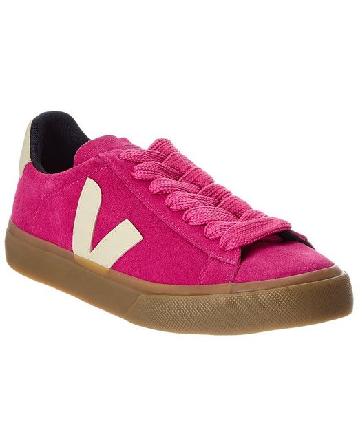 Veja Pink Campo Suede Sneaker