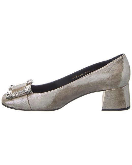 Sergio Rossi White Prince Suede Pump