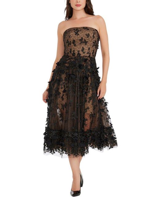 Dress the Population Black Kailyn Midi Dress