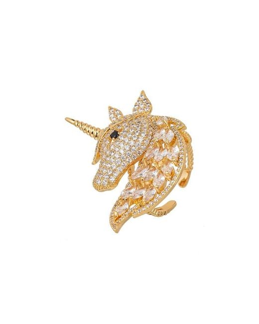 Eye Candy LA White Cz Unicorn Adjustable Ring